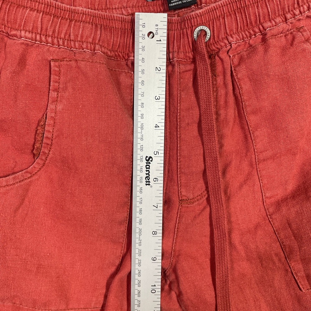 Sanctuary Linen Cargo Pants Womens Medium Coral 100% Elastic Drawstring Waist - Picture 12 of 13